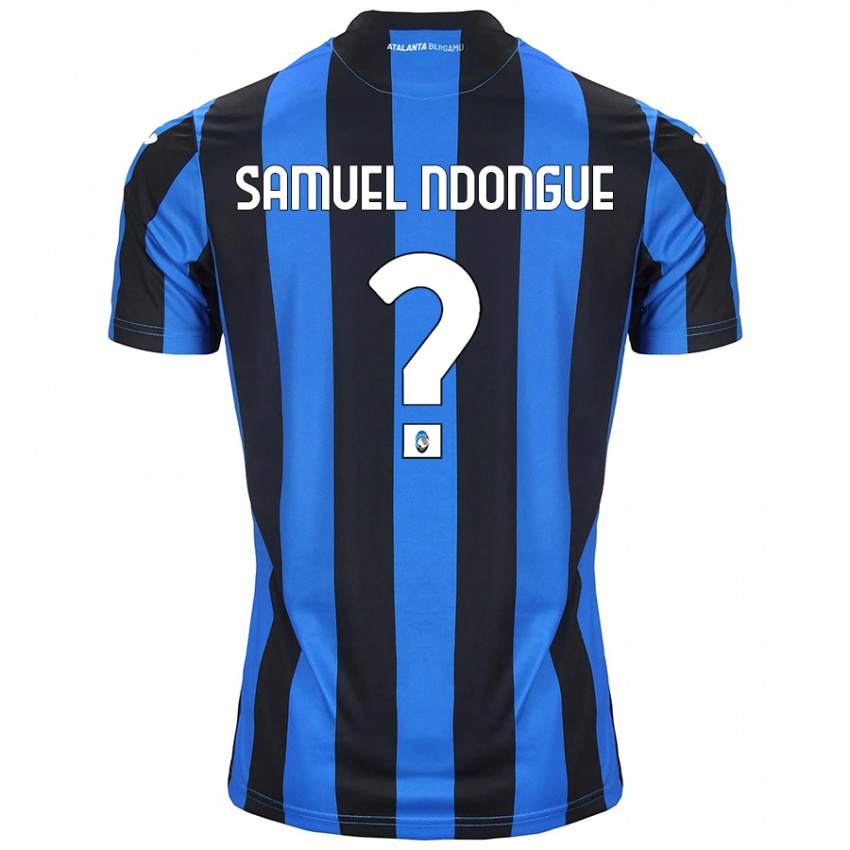 Niño Camiseta Frederick Samuel Ndongue #0 Azul Negro 1ª Equipación 2024/25 La Camisa Chile