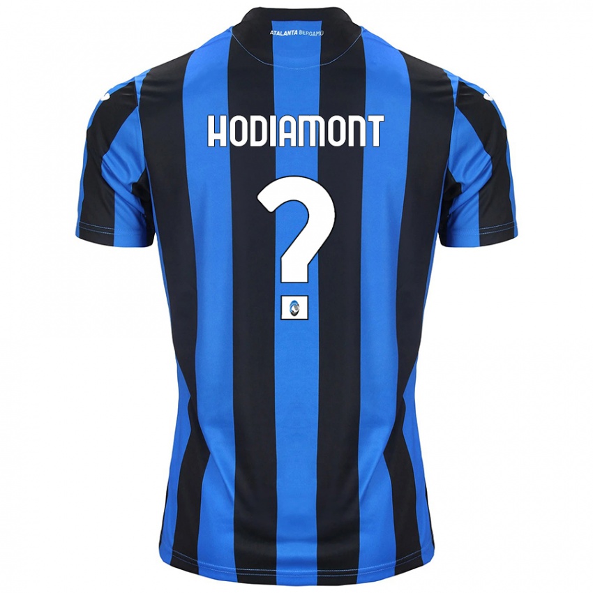 Niño Camiseta Lyam Hodiamont #0 Azul Negro 1ª Equipación 2024/25 La Camisa Chile