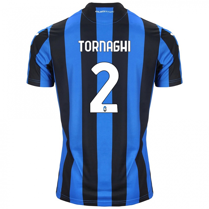 Niño Camiseta Pietro Tornaghi #2 Azul Negro 1ª Equipación 2024/25 La Camisa Chile