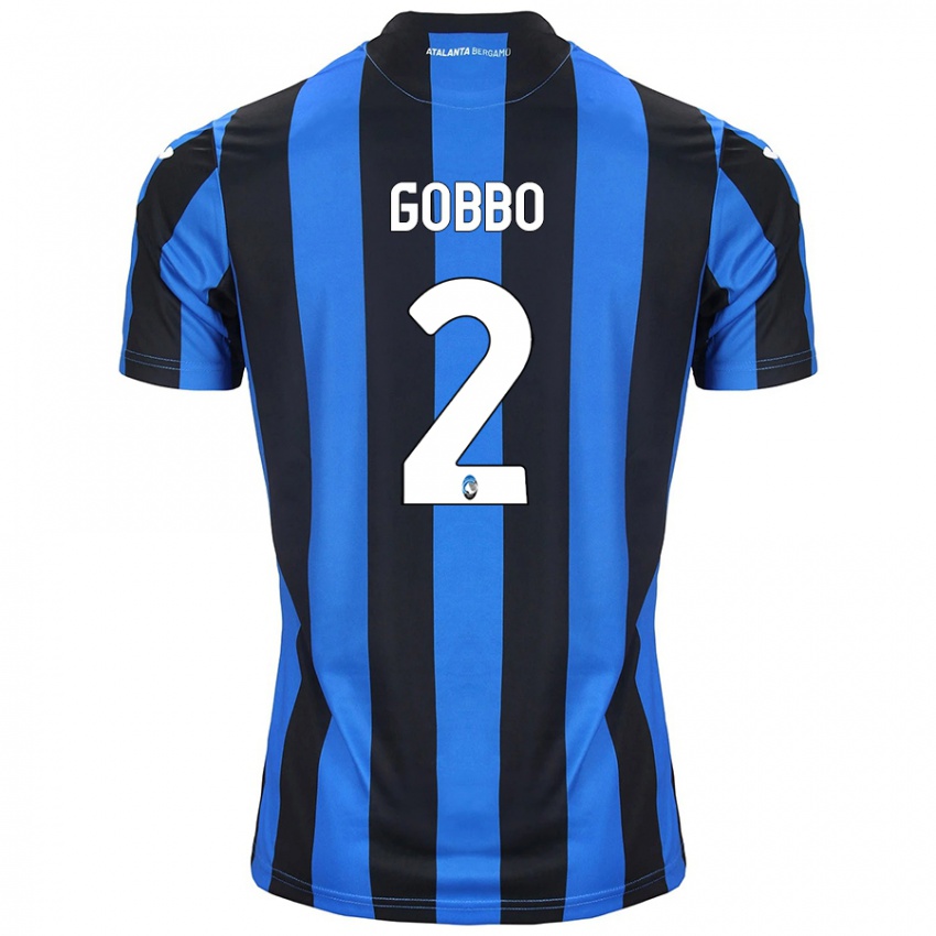 Niño Camiseta Luca Gobbo #2 Azul Negro 1ª Equipación 2024/25 La Camisa Chile