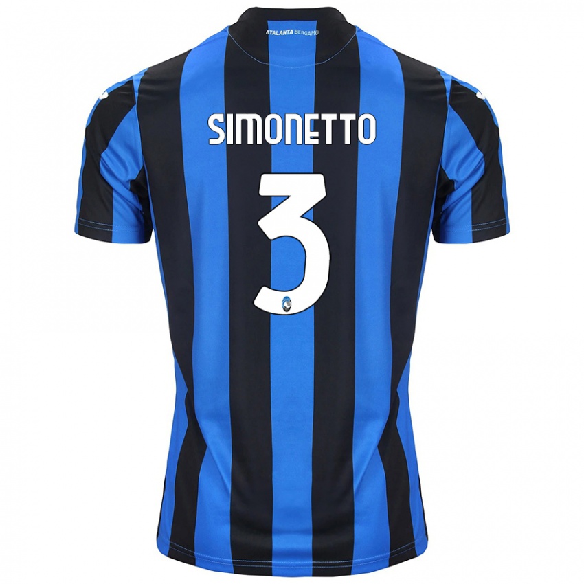 Niño Camiseta Federico Simonetto #3 Azul Negro 1ª Equipación 2024/25 La Camisa Chile