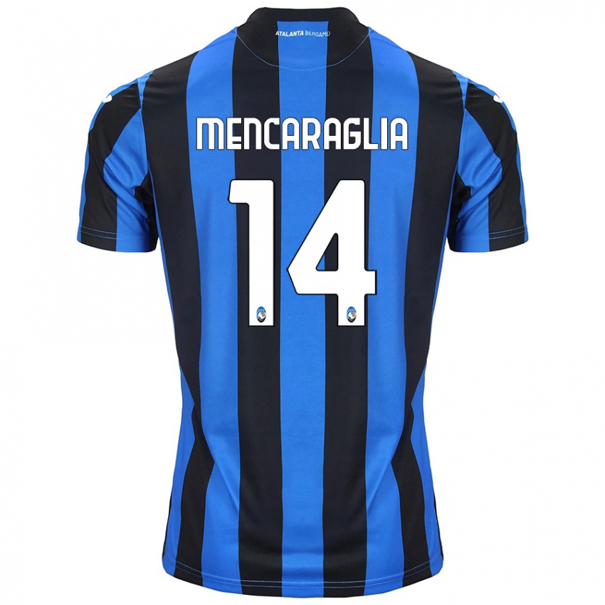 Niño Camiseta Filippo Mencaraglia #14 Azul Negro 1ª Equipación 2024/25 La Camisa Chile