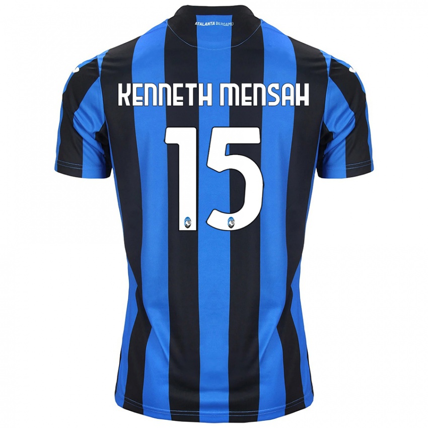 Niño Camiseta Anthony Kenneth Mensah #15 Azul Negro 1ª Equipación 2024/25 La Camisa Chile