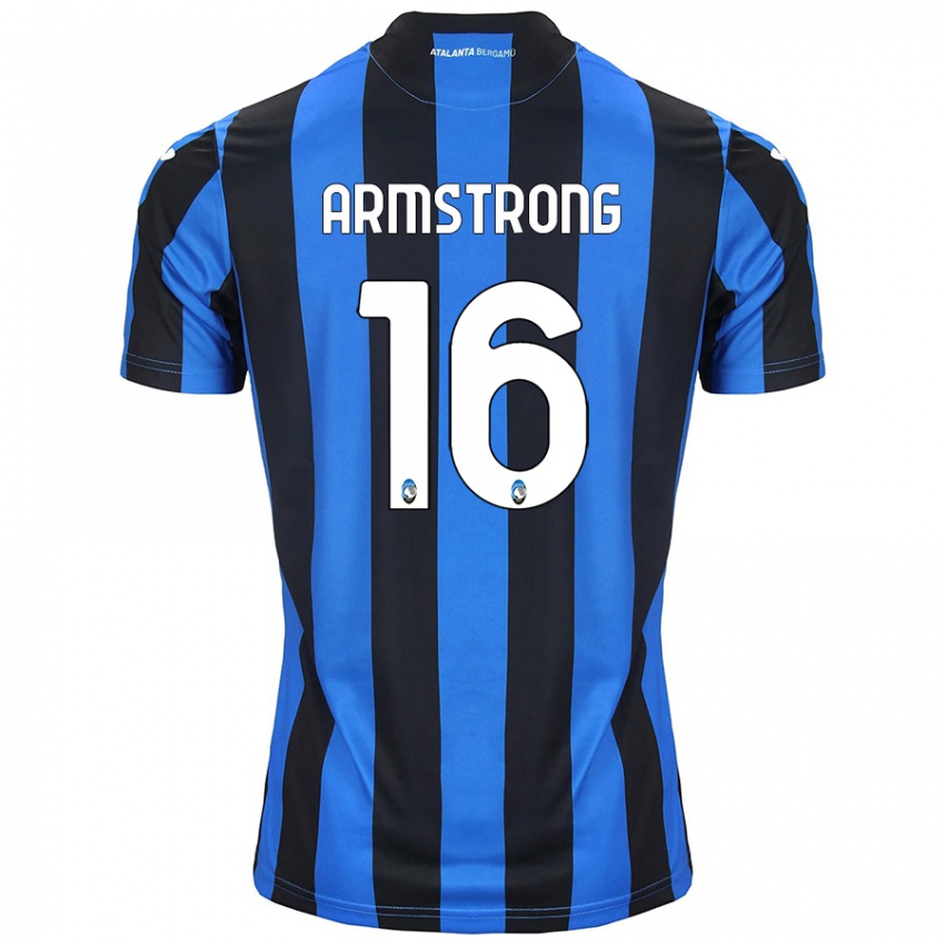 Niño Camiseta Daniel Armstrong #16 Azul Negro 1ª Equipación 2024/25 La Camisa Chile