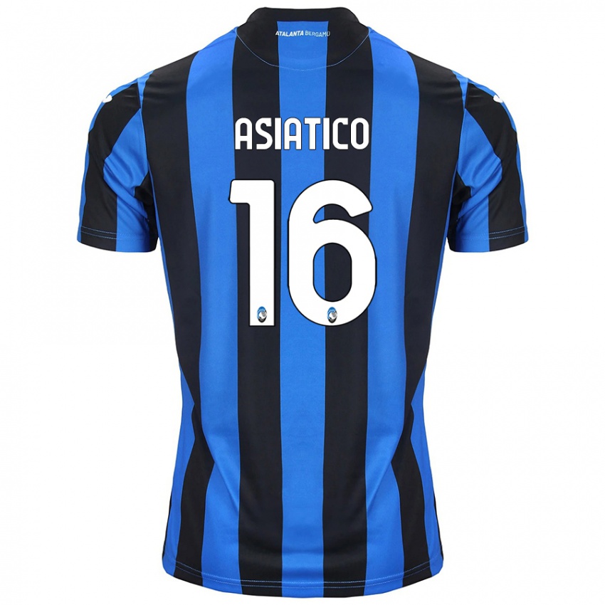 Niño Camiseta Pietro Asiatico #16 Azul Negro 1ª Equipación 2024/25 La Camisa Chile