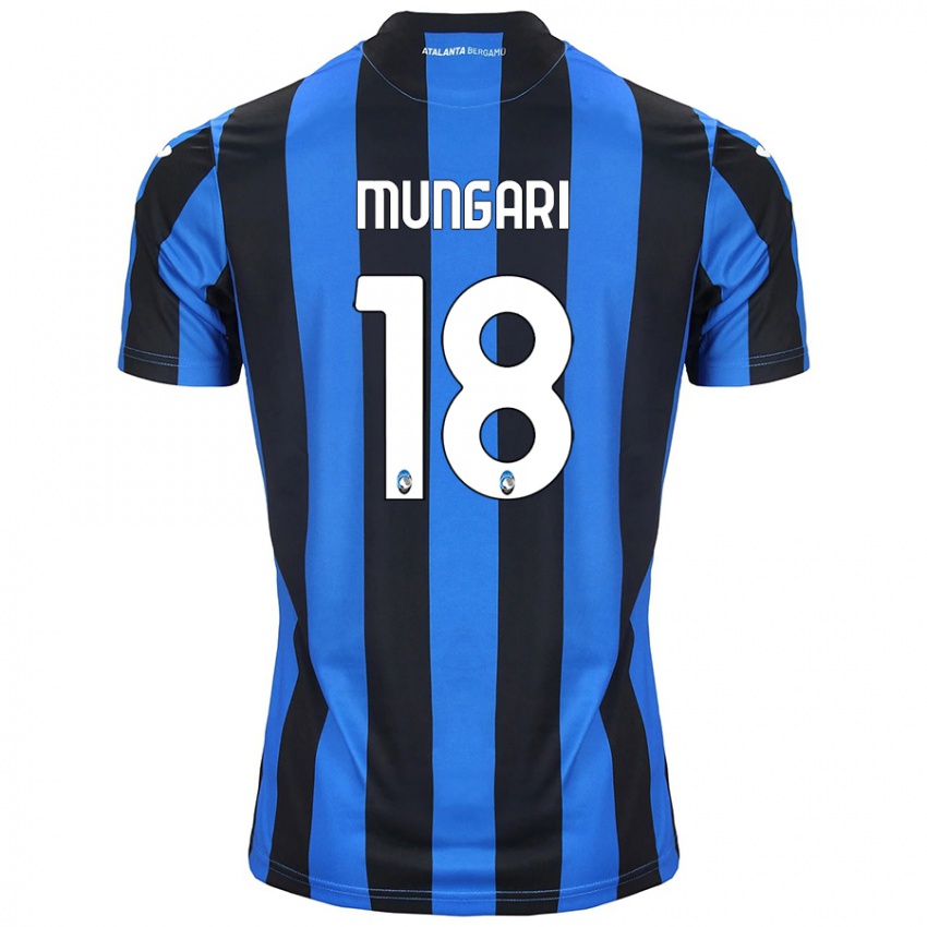 Niño Camiseta Giuseppe Mungari #18 Azul Negro 1ª Equipación 2024/25 La Camisa Chile