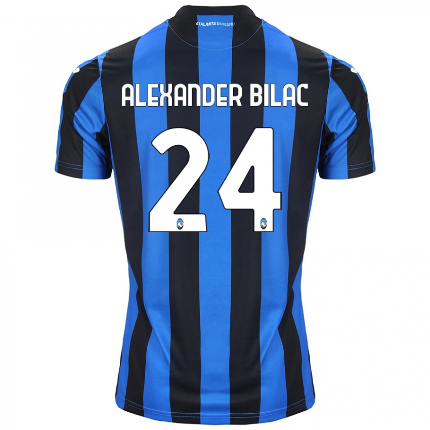 Niño Camiseta Max Alexander Bilac #24 Azul Negro 1ª Equipación 2024/25 La Camisa Chile