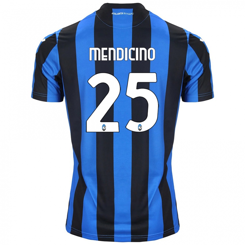 Niño Camiseta Leonardo Mendicino #25 Azul Negro 1ª Equipación 2024/25 La Camisa Chile