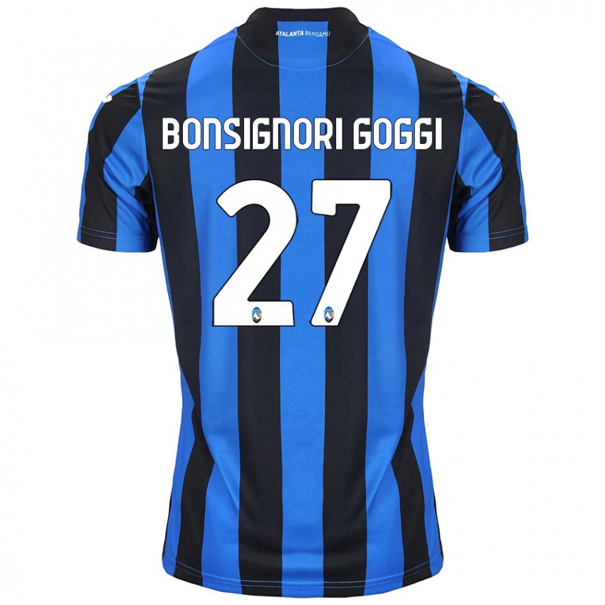 Niño Camiseta Lorenzo Bonsignori Goggi #27 Azul Negro 1ª Equipación 2024/25 La Camisa Chile