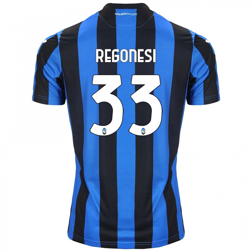 Niño Camiseta Iacopo Regonesi #33 Azul Negro 1ª Equipación 2024/25 La Camisa Chile