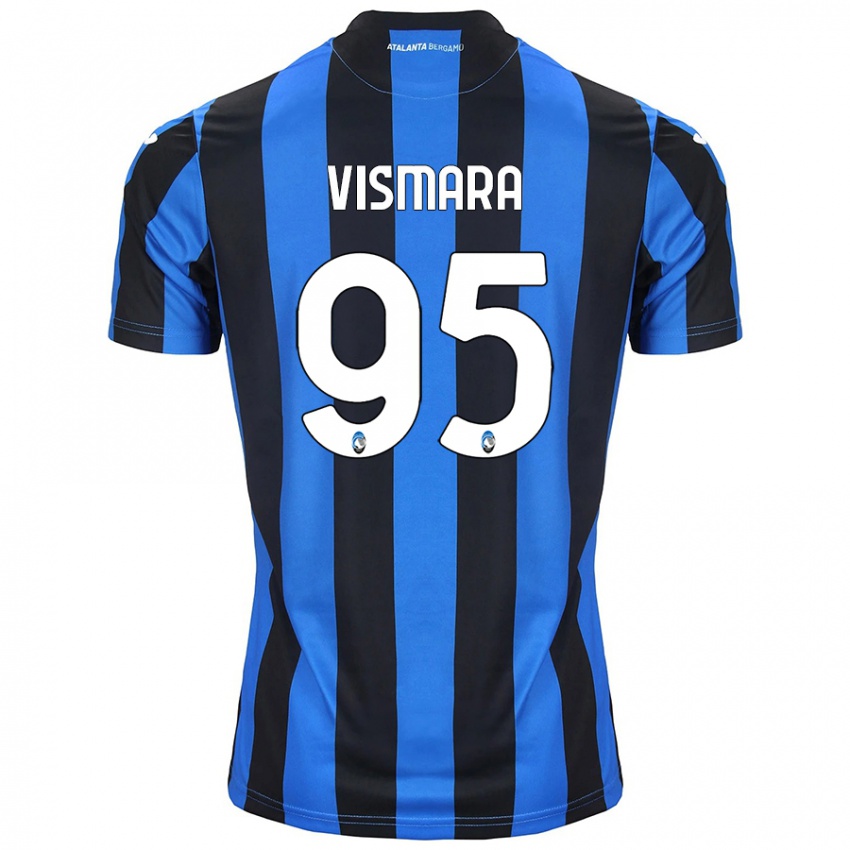 Niño Camiseta Paolo Vismara #95 Azul Negro 1ª Equipación 2024/25 La Camisa Chile