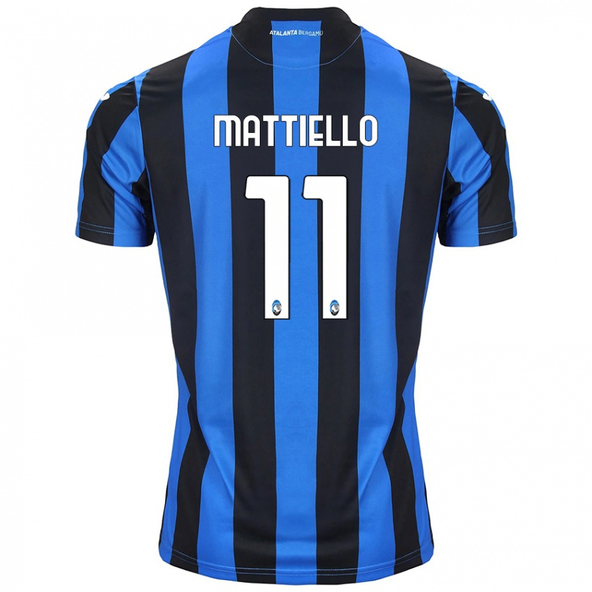 Niño Camiseta Federico Mattiello #11 Azul Negro 1ª Equipación 2024/25 La Camisa Chile