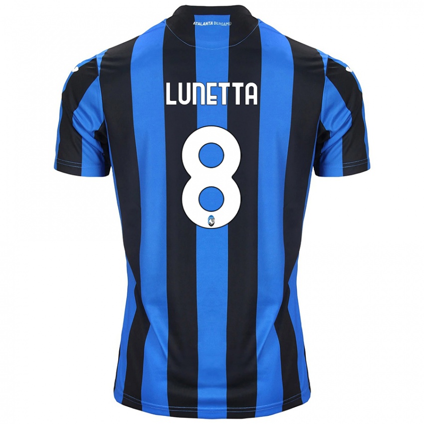 Niño Camiseta Gabriel Lunetta #8 Azul Negro 1ª Equipación 2024/25 La Camisa Chile