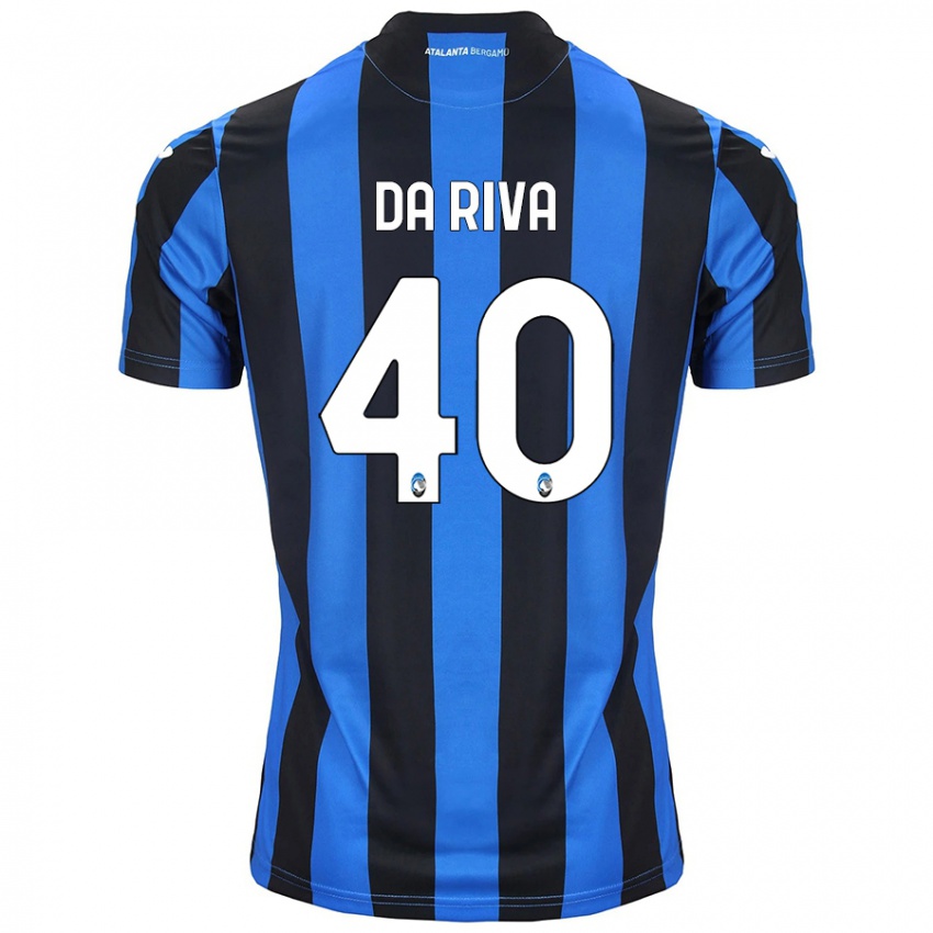 Niño Camiseta Jacopo Da Riva #40 Azul Negro 1ª Equipación 2024/25 La Camisa Chile