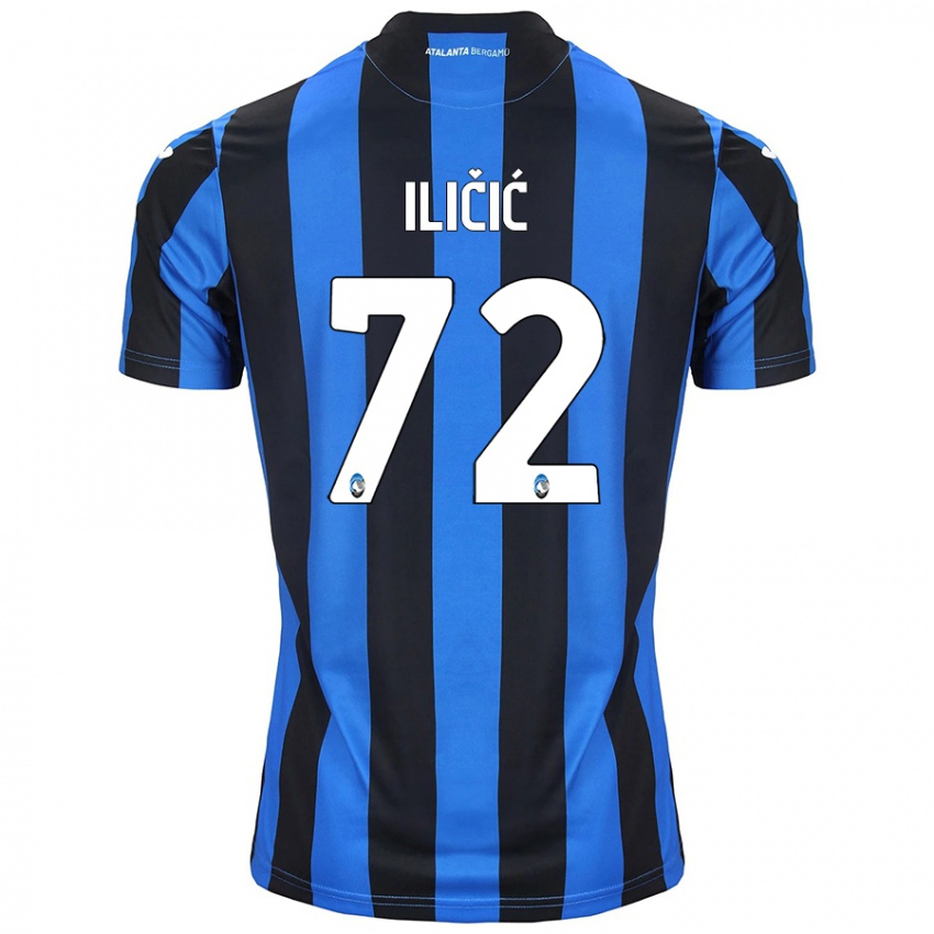 Niño Camiseta Josip Ilicic #72 Azul Negro 1ª Equipación 2024/25 La Camisa Chile