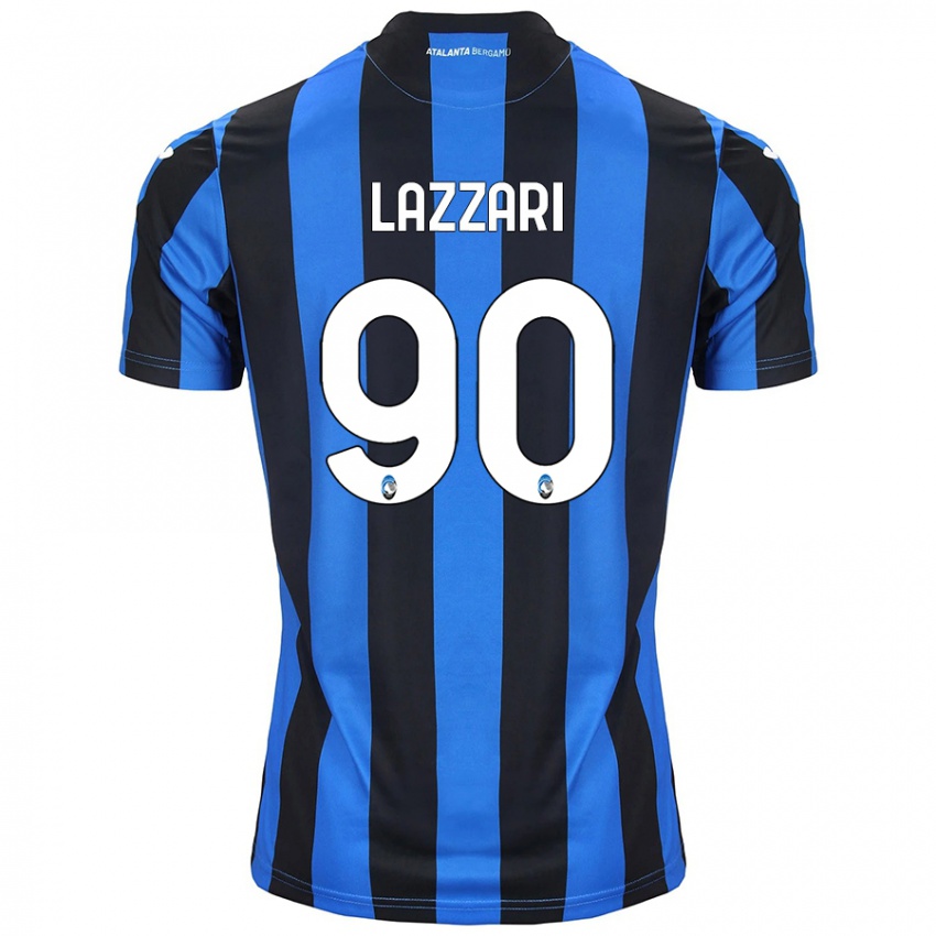 Niño Camiseta Ilaria Lazzari #90 Azul Negro 1ª Equipación 2024/25 La Camisa Chile