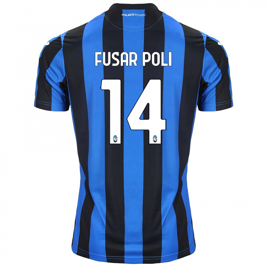 Niño Camiseta Giulia Fusar Poli #14 Azul Negro 1ª Equipación 2024/25 La Camisa Chile