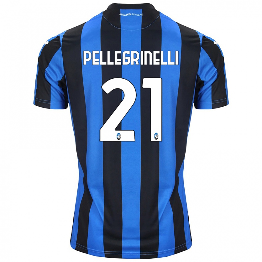 Niño Camiseta Giorgia Pellegrinelli #21 Azul Negro 1ª Equipación 2024/25 La Camisa Chile