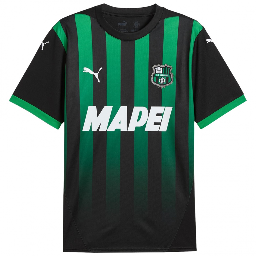 Niño Camiseta Yeferson Paz #17 Negro Verde Oscuro 1ª Equipación 2024/25 La Camisa Chile