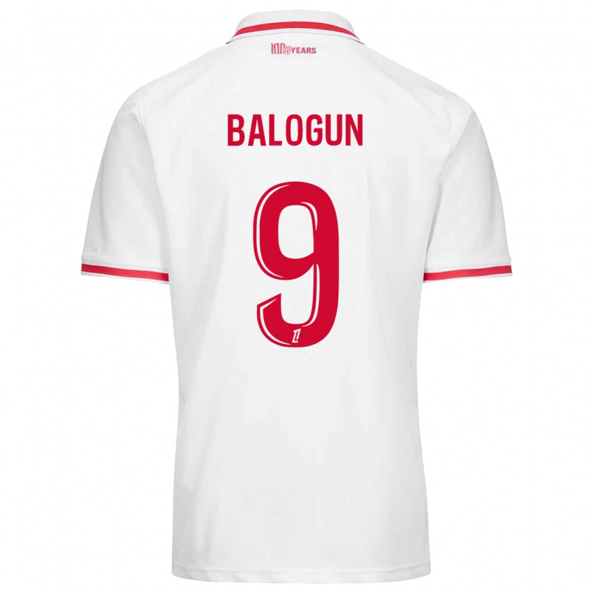 Niño Camiseta Folarin Balogun #9 Blanco Rojo 1ª Equipación 2024/25 La Camisa Chile