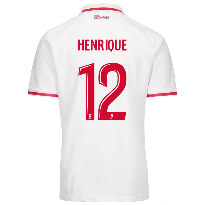 Niño Camiseta Caio Henrique #12 Blanco Rojo 1ª Equipación 2024/25 La Camisa Chile