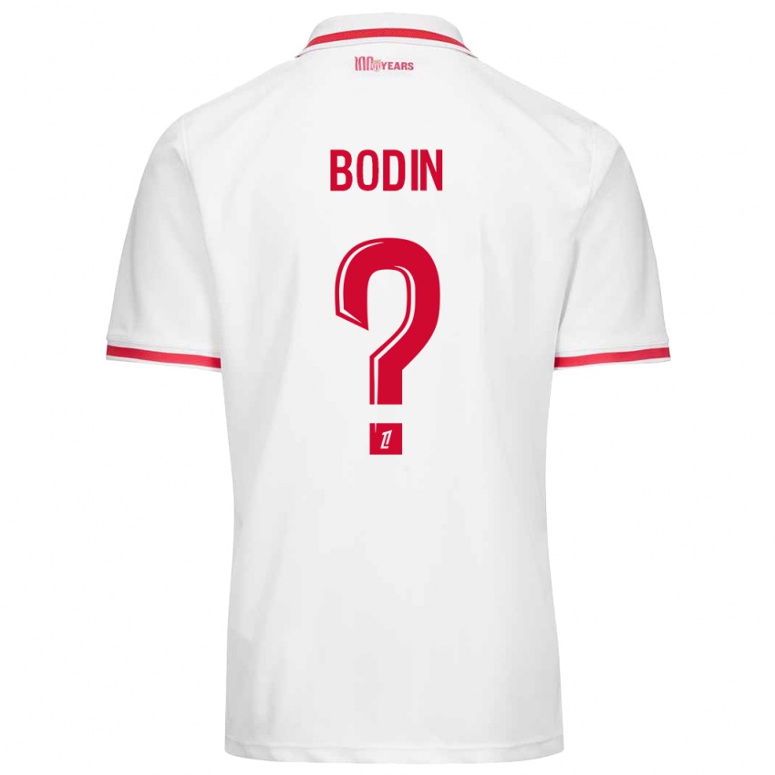 Niño Camiseta Hugo Bodin #0 Blanco Rojo 1ª Equipación 2024/25 La Camisa Chile