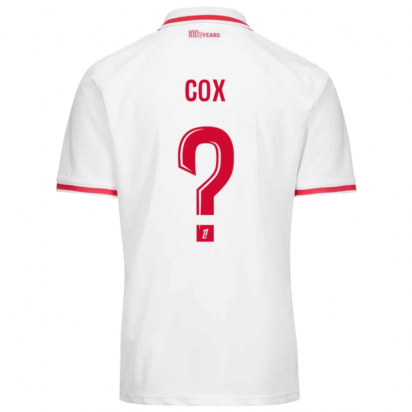 Niño Camiseta Matthew Cox #0 Blanco Rojo 1ª Equipación 2024/25 La Camisa Chile