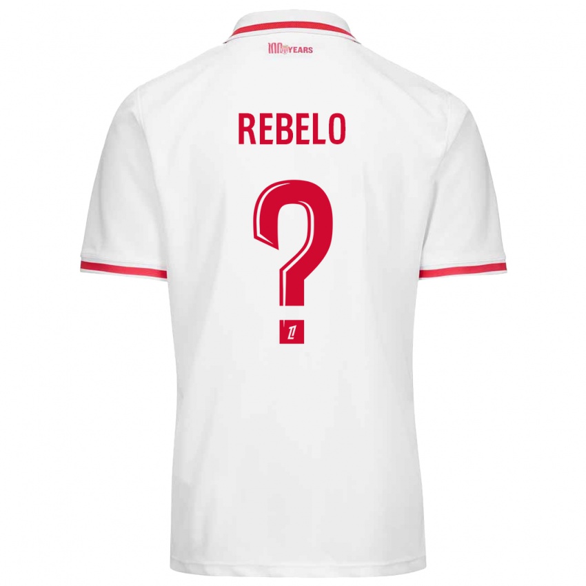 Niño Camiseta Tiago Rebelo #0 Blanco Rojo 1ª Equipación 2024/25 La Camisa Chile