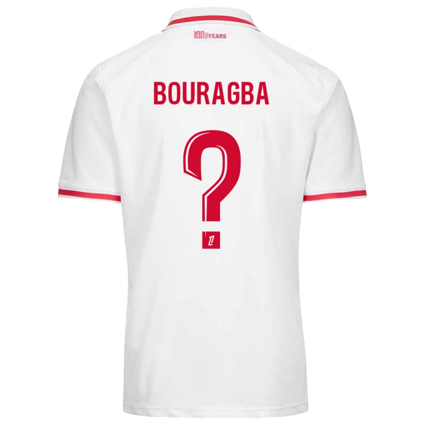 Niño Camiseta Ouanis Bouragba #0 Blanco Rojo 1ª Equipación 2024/25 La Camisa Chile