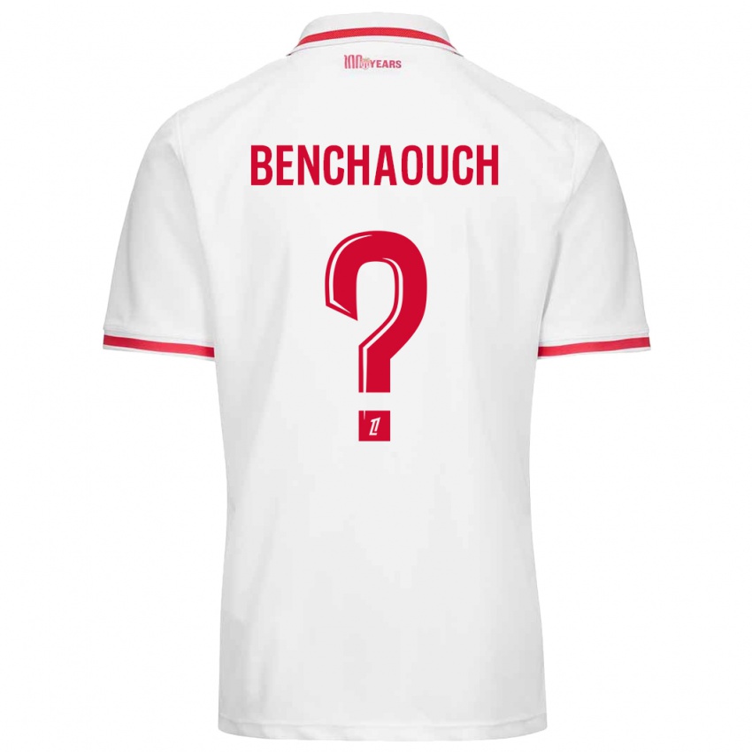 Niño Camiseta Yanis Benchaouch #0 Blanco Rojo 1ª Equipación 2024/25 La Camisa Chile