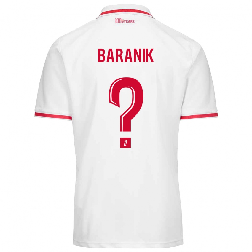 Niño Camiseta Florian Baranik #0 Blanco Rojo 1ª Equipación 2024/25 La Camisa Chile