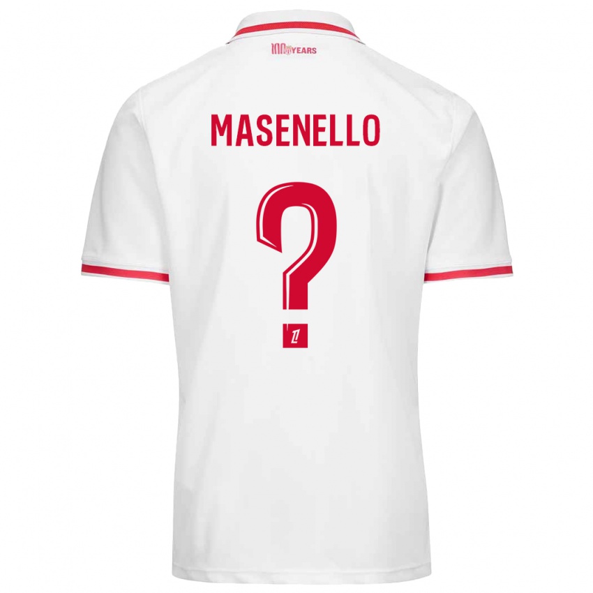 Niño Camiseta Tristan Masenello #0 Blanco Rojo 1ª Equipación 2024/25 La Camisa Chile