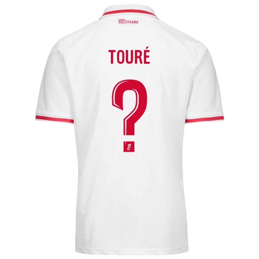 Niño Camiseta Ilane Touré #0 Blanco Rojo 1ª Equipación 2024/25 La Camisa Chile