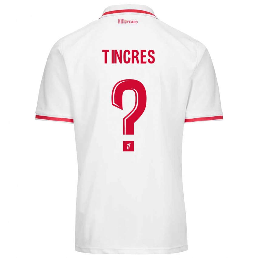 Niño Camiseta Joan Tincres #0 Blanco Rojo 1ª Equipación 2024/25 La Camisa Chile