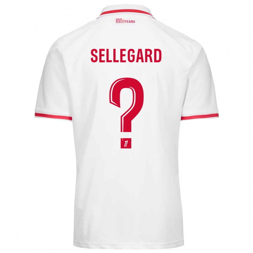 Niño Camiseta Alexander Sellegard #0 Blanco Rojo 1ª Equipación 2024/25 La Camisa Chile