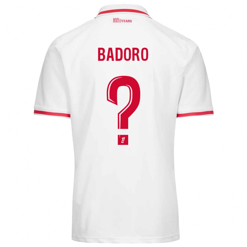 Niño Camiseta Chaihane Badoro #0 Blanco Rojo 1ª Equipación 2024/25 La Camisa Chile