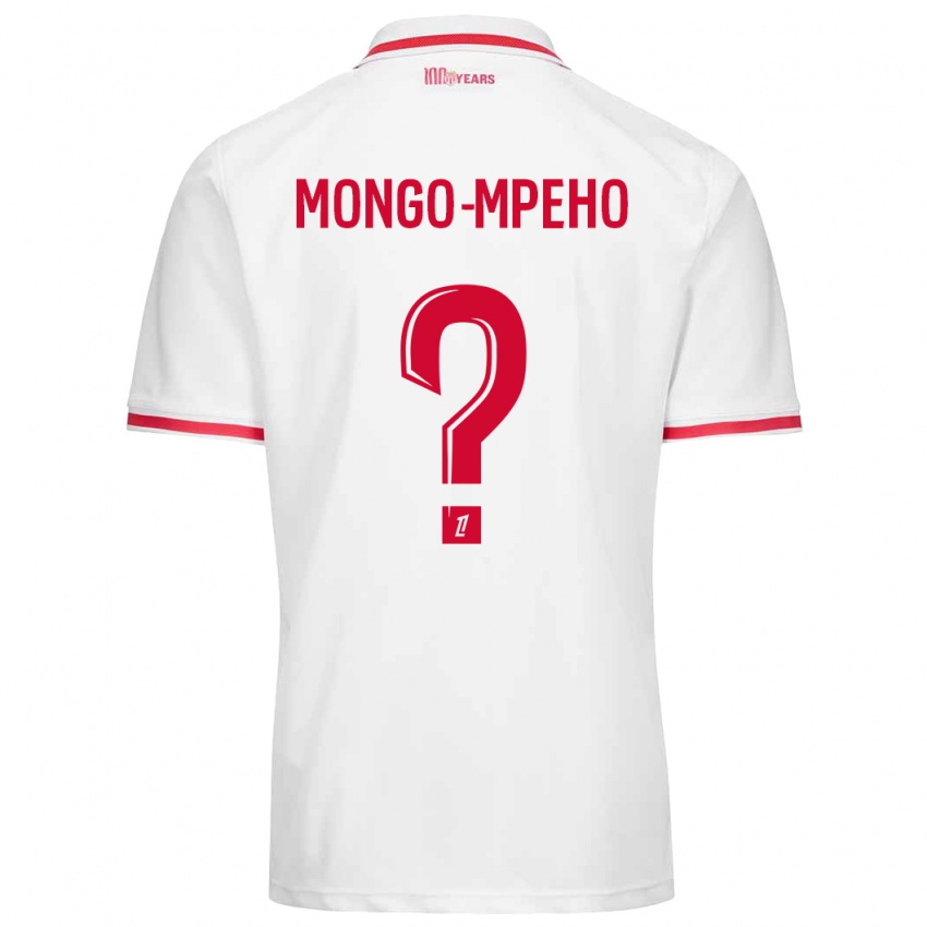 Niño Camiseta Djordan Mongo-Mpeho #0 Blanco Rojo 1ª Equipación 2024/25 La Camisa Chile