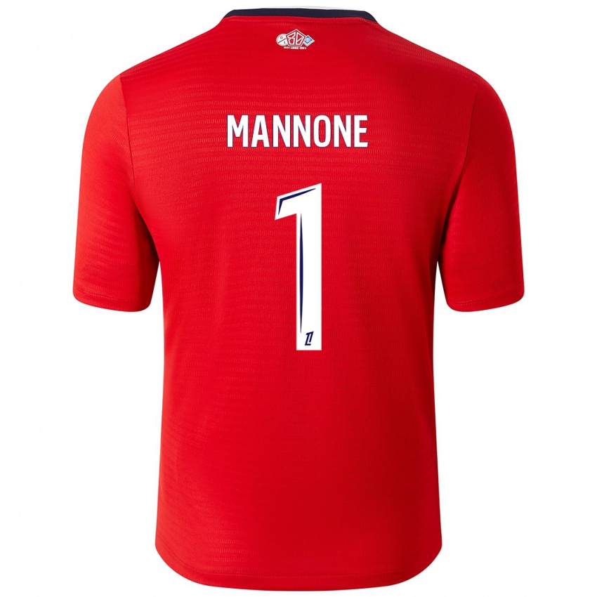 Niño Camiseta Vito Mannone #1 Rojo Blanco 1ª Equipación 2024/25 La Camisa Chile