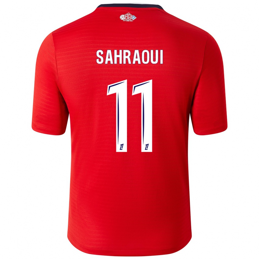 Niño Camiseta Osame Sahraoui #11 Rojo Blanco 1ª Equipación 2024/25 La Camisa Chile