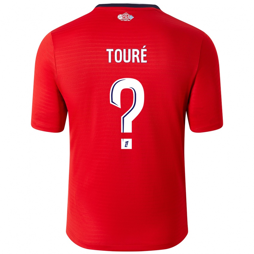 Niño Camiseta Ousmane Touré #0 Rojo Blanco 1ª Equipación 2024/25 La Camisa Chile