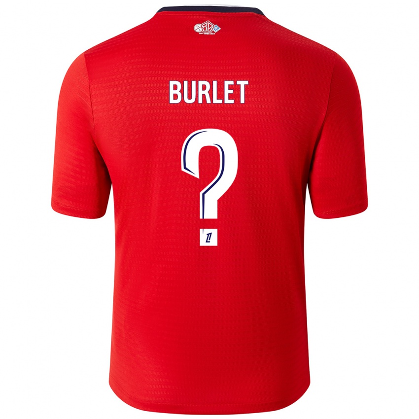 Niño Camiseta Vincent Burlet #0 Rojo Blanco 1ª Equipación 2024/25 La Camisa Chile