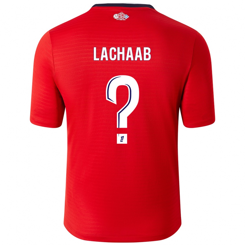 Niño Camiseta Younes Lachaab #0 Rojo Blanco 1ª Equipación 2024/25 La Camisa Chile