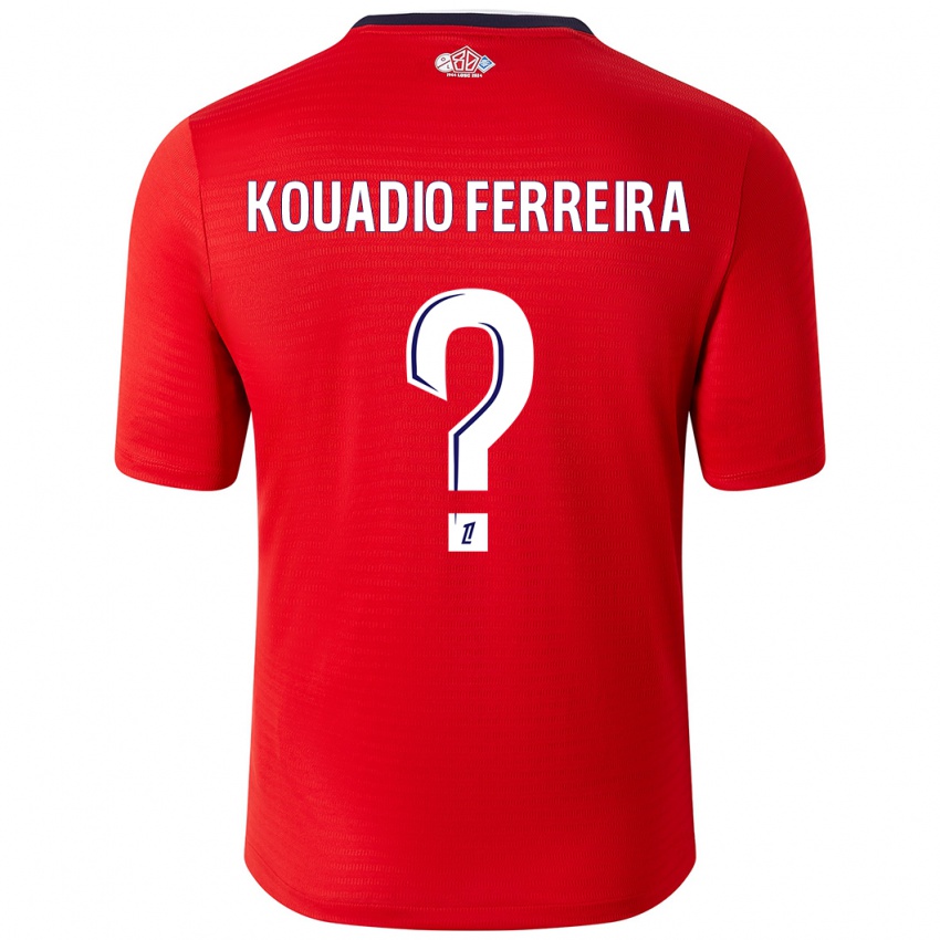 Niño Camiseta Wilfrid Kouadio Ferreira #0 Rojo Blanco 1ª Equipación 2024/25 La Camisa Chile