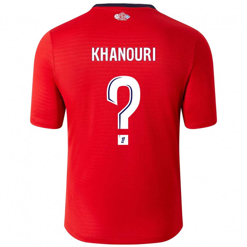 Niño Camiseta Adam Khanouri #0 Rojo Blanco 1ª Equipación 2024/25 La Camisa Chile