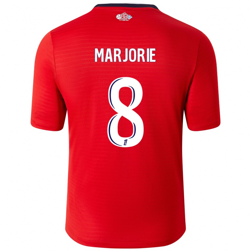 Niño Camiseta Marjorie #8 Rojo Blanco 1ª Equipación 2024/25 La Camisa Chile