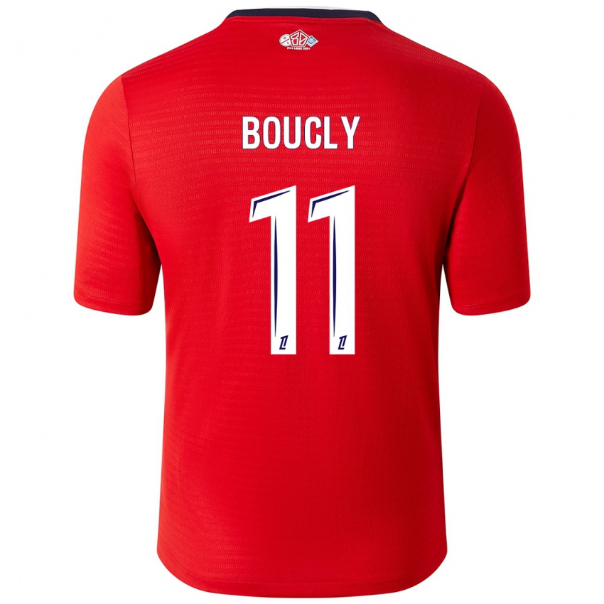 Niño Camiseta Maïté Boucly #11 Rojo Blanco 1ª Equipación 2024/25 La Camisa Chile