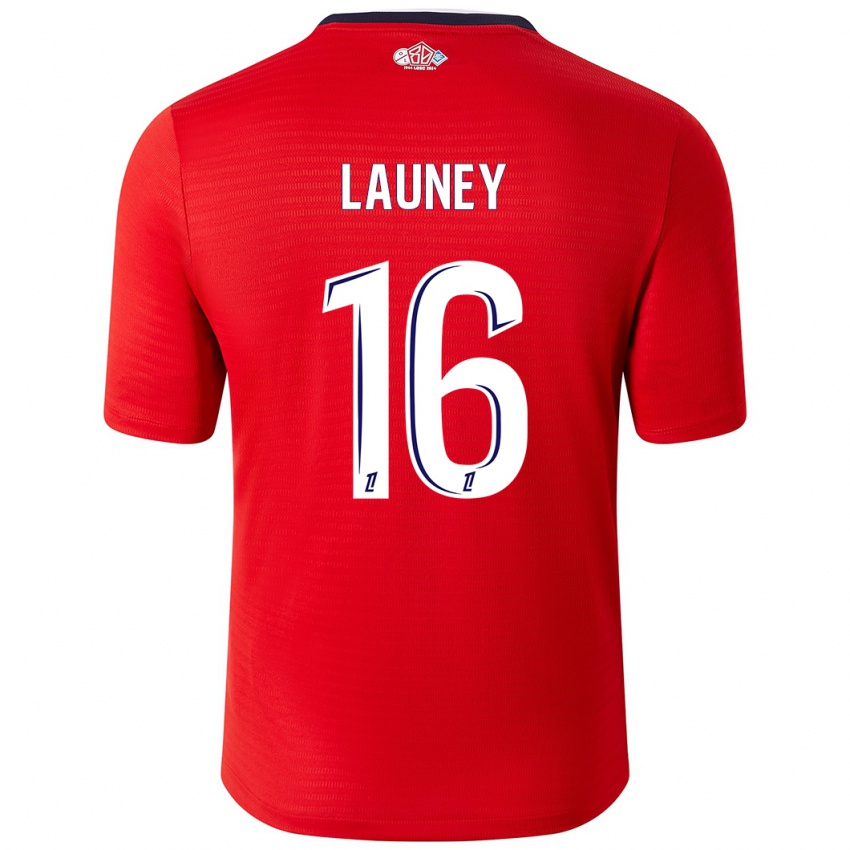 Niño Camiseta Elisa Launey #16 Rojo Blanco 1ª Equipación 2024/25 La Camisa Chile