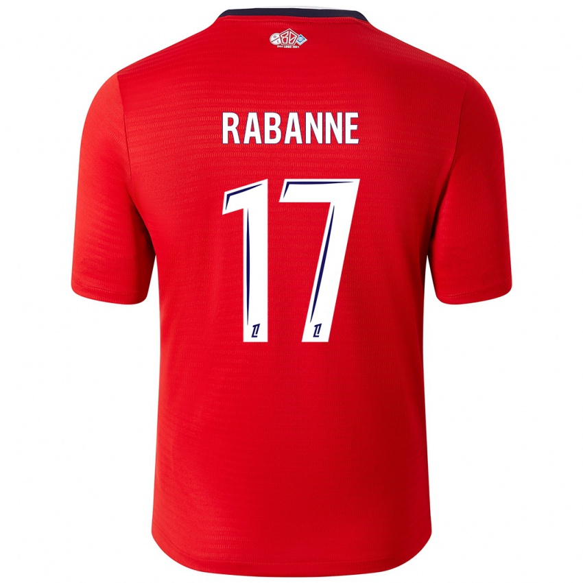 Niño Camiseta Julie Rabanne #17 Rojo Blanco 1ª Equipación 2024/25 La Camisa Chile