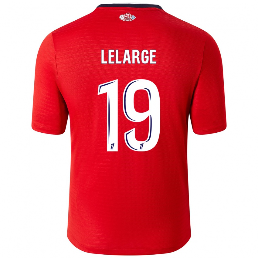 Niño Camiseta Claire Lelarge #19 Rojo Blanco 1ª Equipación 2024/25 La Camisa Chile