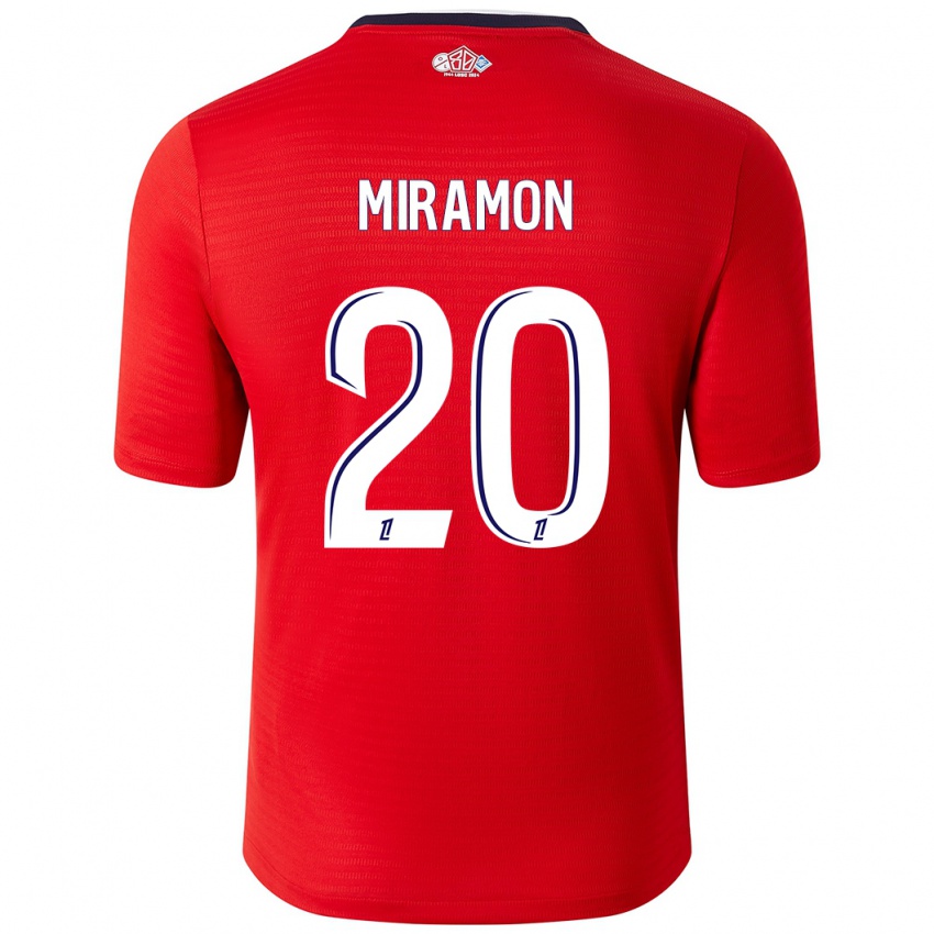 Niño Camiseta Ignacio Miramón #20 Rojo Blanco 1ª Equipación 2024/25 La Camisa Chile